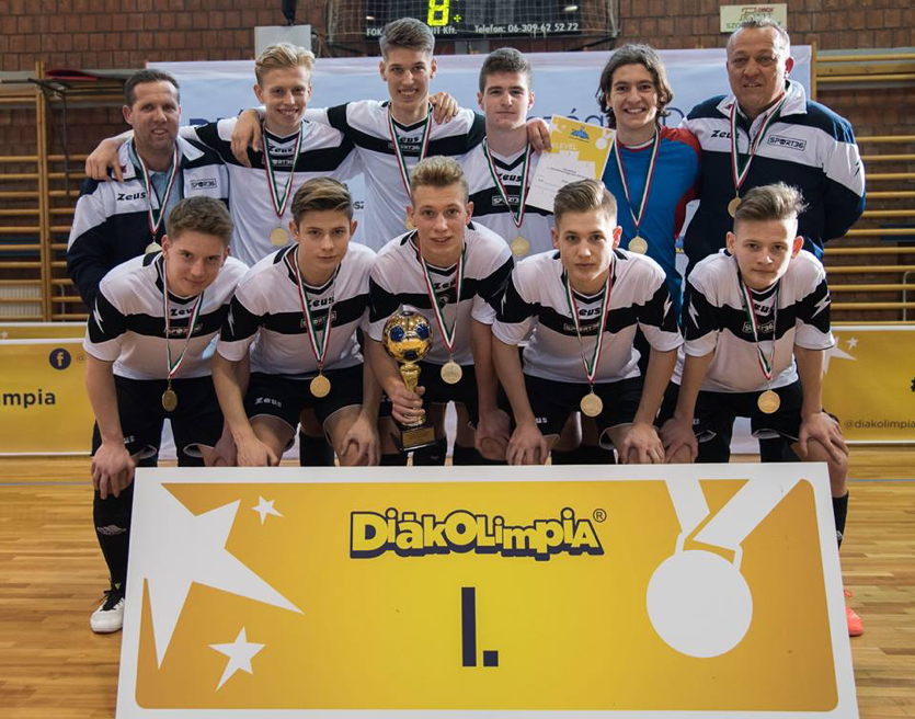 Futsal Diákolimpiát nyert a Nagy Lajos Gimnázium