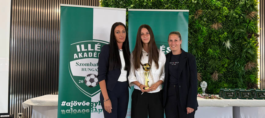 Az Illés Akadémia leány U17-es bajnokcsapatának gólkirálynője: Karancsi Emma